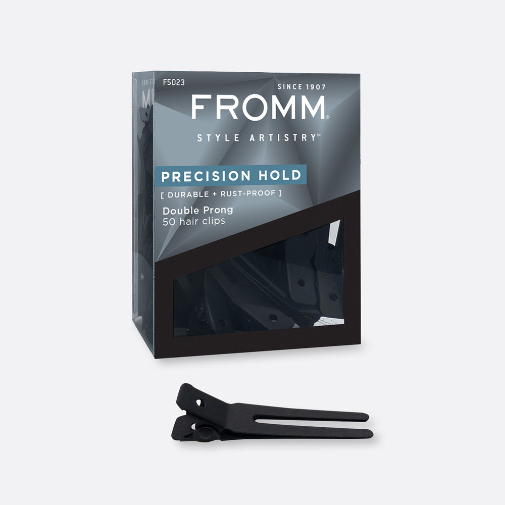 Fromm Precision Hold Double Prong Hair Clips 50-Pack