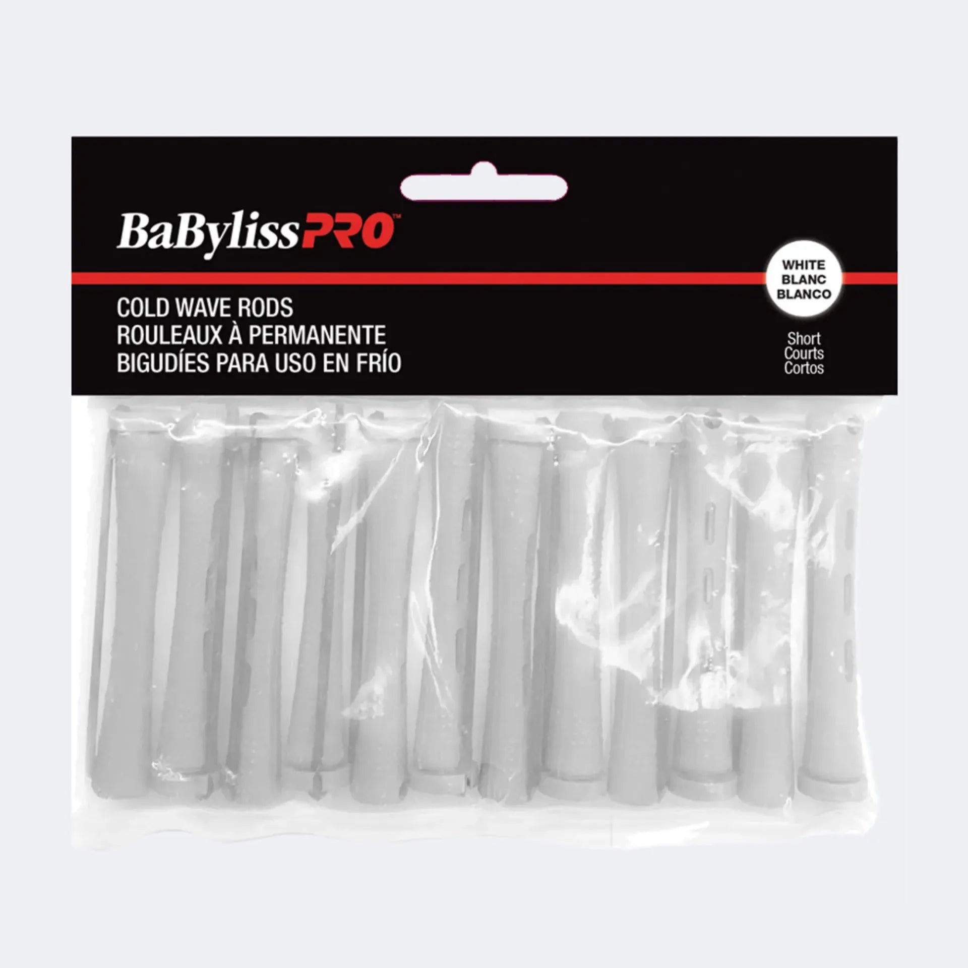 BaBylissPRO® COLD WAVE RODS 12pcs (Short, White)