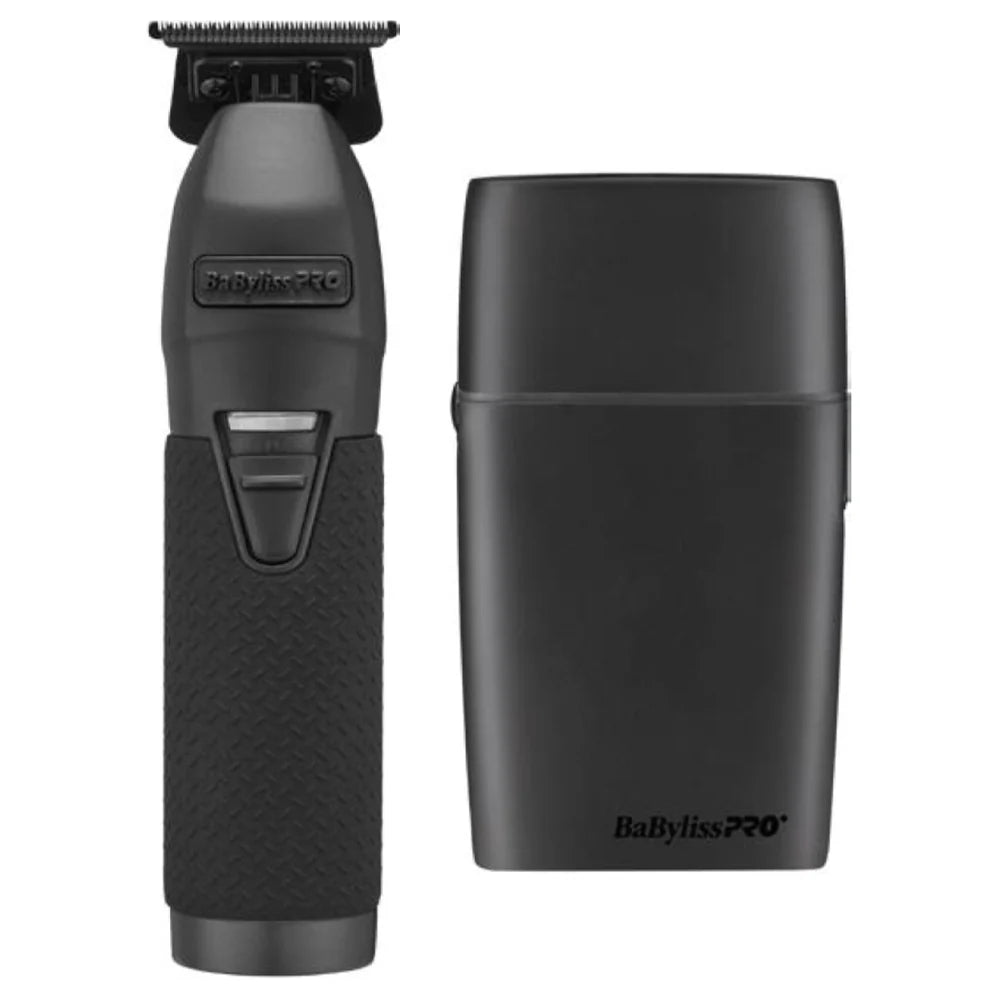BaBylissPRO Matte Black All-metal Lithium Trimmer & Double-foil Shaver