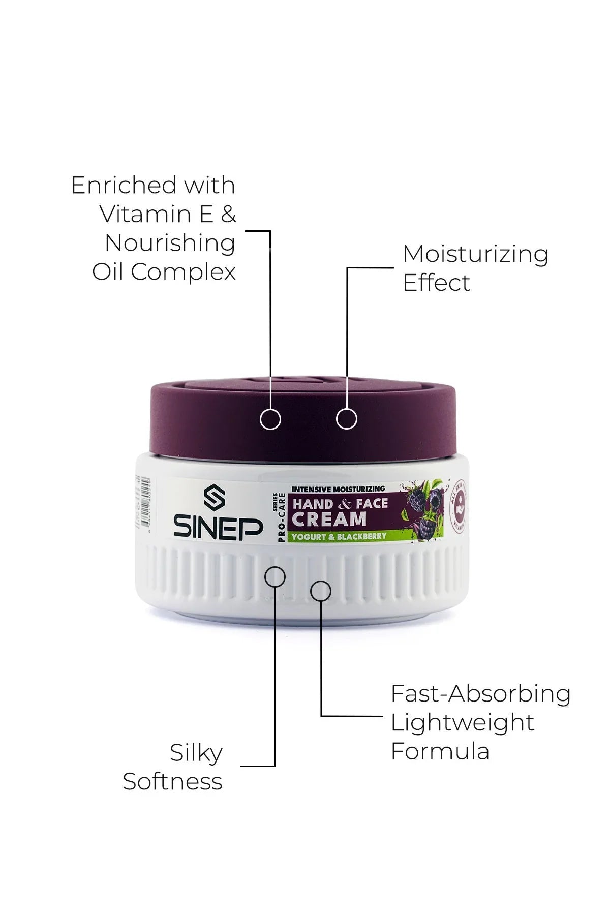 Sinep Hand & Face Cream 300ml - Yogurt