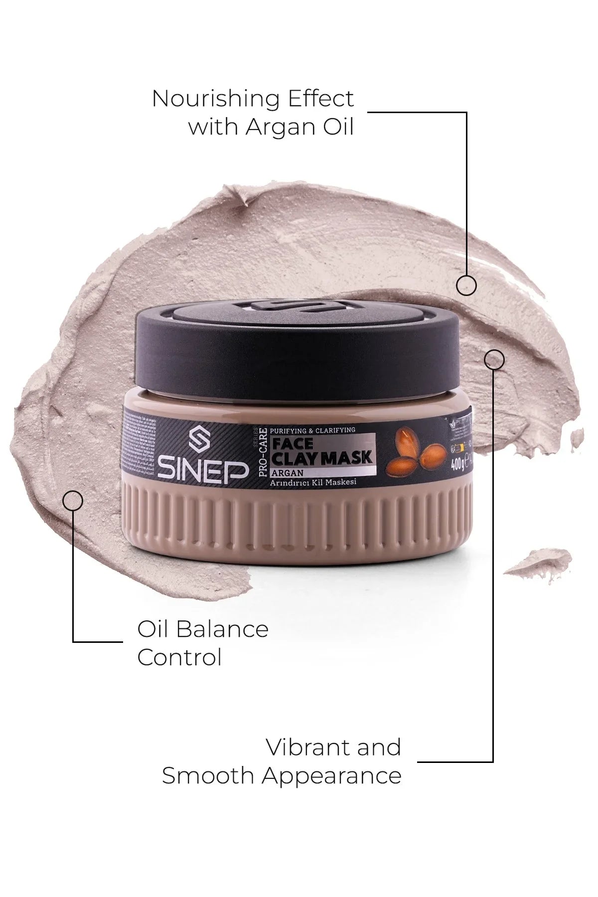 Sinep Face Clay Mask 400g - Argan