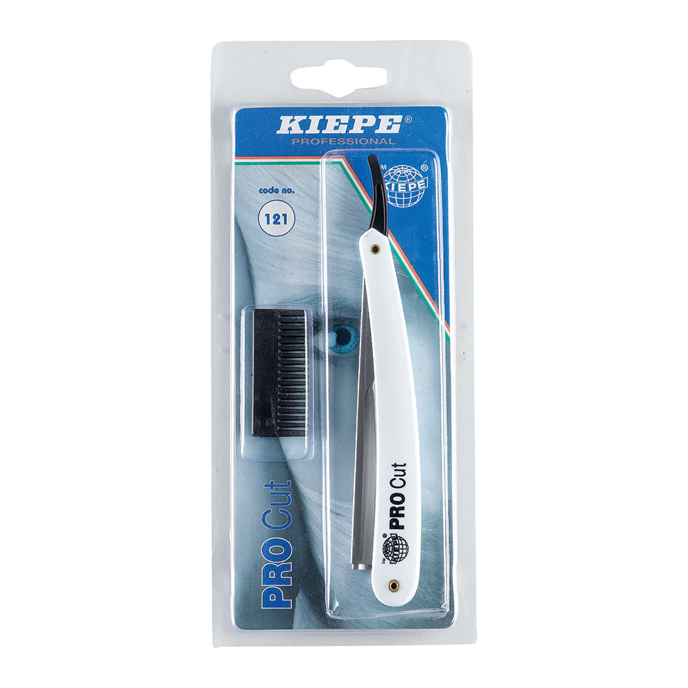 Kiepe PRO Cut Razor Professional Hairdressing Razor with Comb Attachment