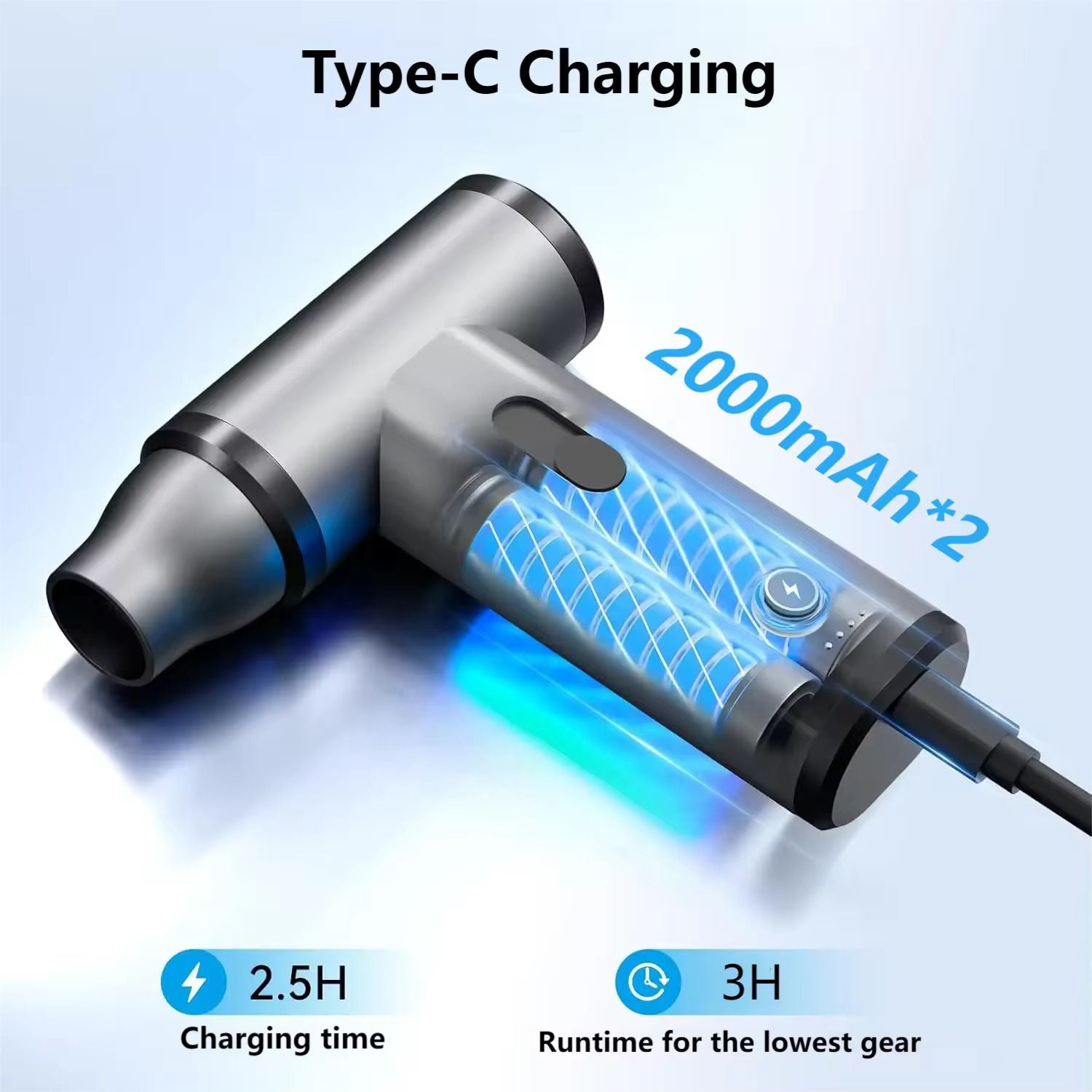 High-Speed Cordless Air Duster – 110,000 RPM Rechargeable Cleaning Tool