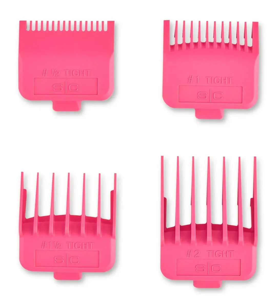 StyleCraft Tight Guards - Barber Hairstylist Dub Neodymium Plastic, 4 Assorted Sizes