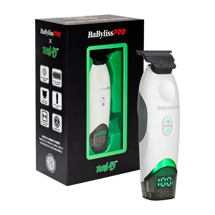 BaBylissPRO x Tomb45 Limited Edition Wireless Charging Trimmer - White