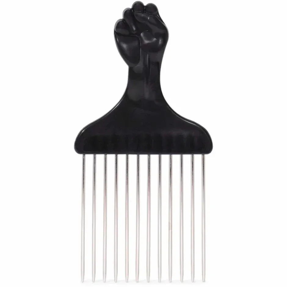 Gold Magic Metal Hair Pick 6" with Fist Handle