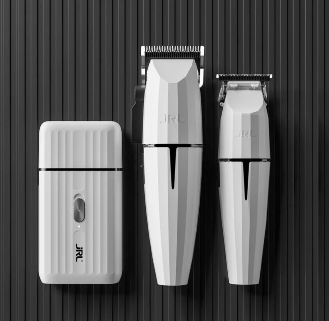 JRL Ghost Clipper Trimmer & Shaver Combo Kit #2 – professional grooming kit for barbers, including clipper, trimmer, and shaver for precise cuts and smooth finishes