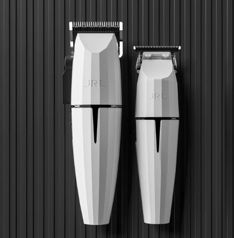 JRL Ghost Clipper & Trimmer Combo Kit #1 – professional clipper and trimmer set for barbers, featuring high-performance motors, ultra-sharp blades, and ergonomic designs for precise cuts and lines