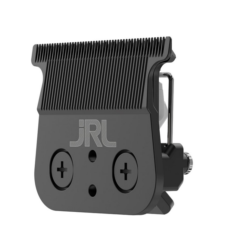 Close-up view of the JRL Professional FF2020T EZ-GAP Trimmer Metal Blade showcasing its stainless steel construction and precision design.