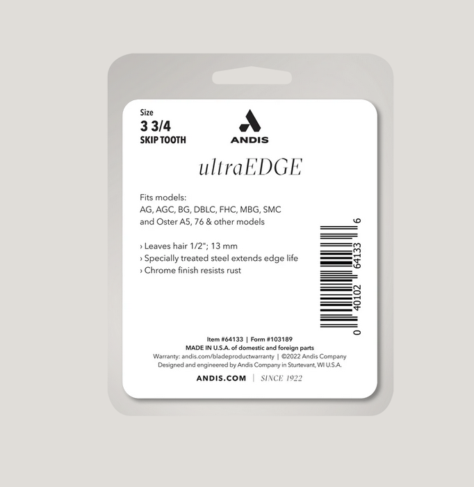 Andis UltraEdge Detachable Blade, Size 3 3/4FC