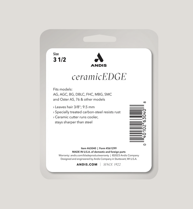 Andis CeramicEdge® Detachable Blade, Size 3 1/2 (9.5mm)