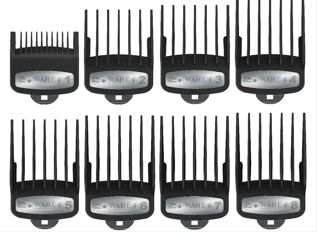 Wahl Premium Guide Comb Kit – 8-Piece Professional Cutting Guides