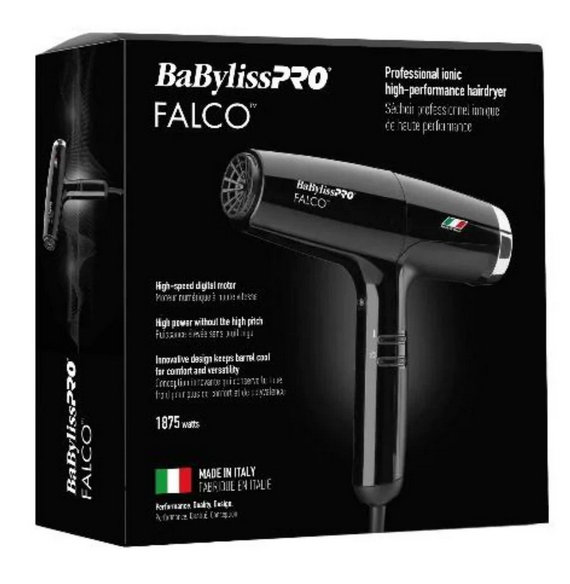 BaBylissPRO Falco Italian High-Speed Digital Hair Dryer – Black & Silver
