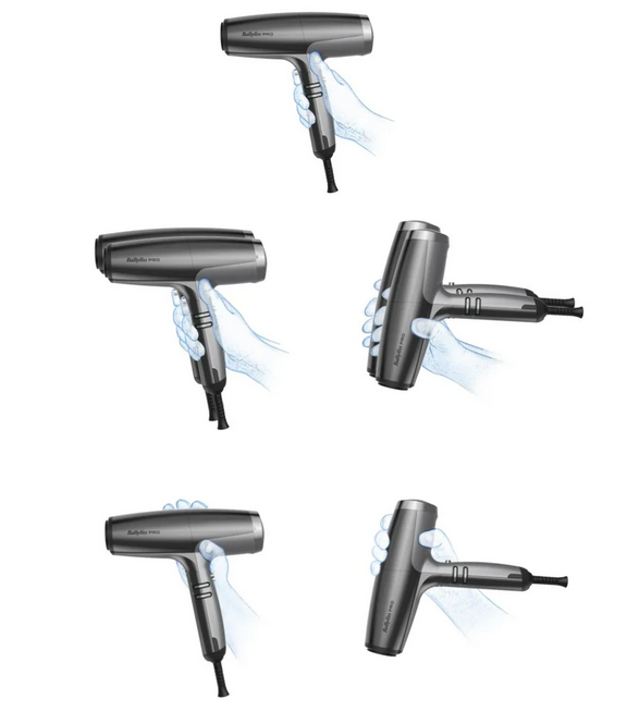 BaBylissPRO Falco Italian High-Speed Digital Hair Dryer – Black & Silver