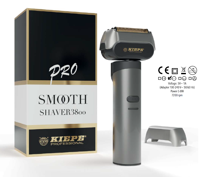 Kiepe Smooth Shaver  – Professional 3-Blade Cordless Electric Shaver