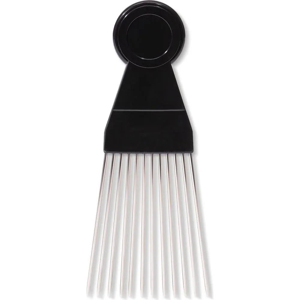 Gold Magic 6.5" Metal Fan Hair Pik for Curly & Thick Hair