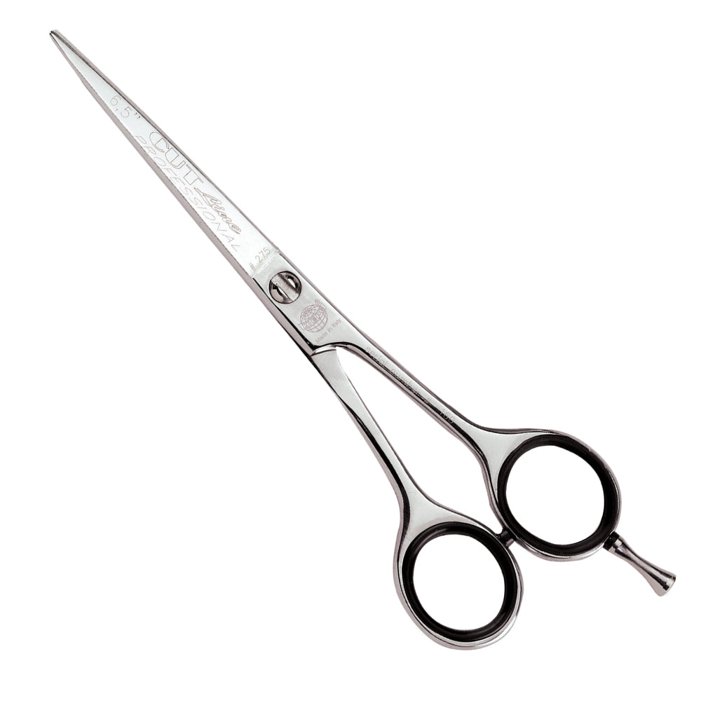 Kiepe Mirror Cut Line Series Professional Hairdressing Shears with stainless steel convex blades and an ergonomic finger rest