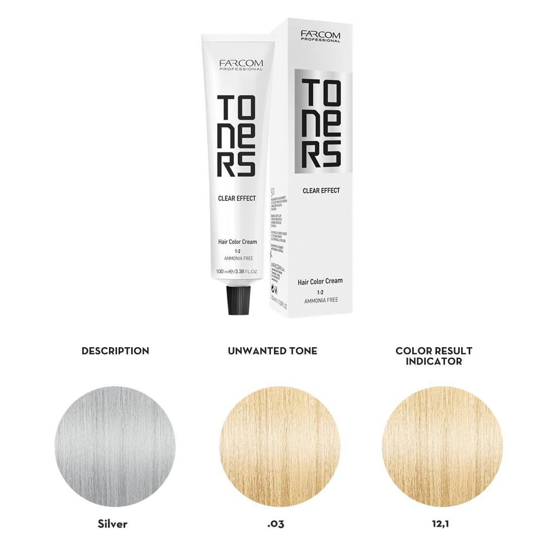 Farcom Professional Silver Toner (100ml) – Clear Effect