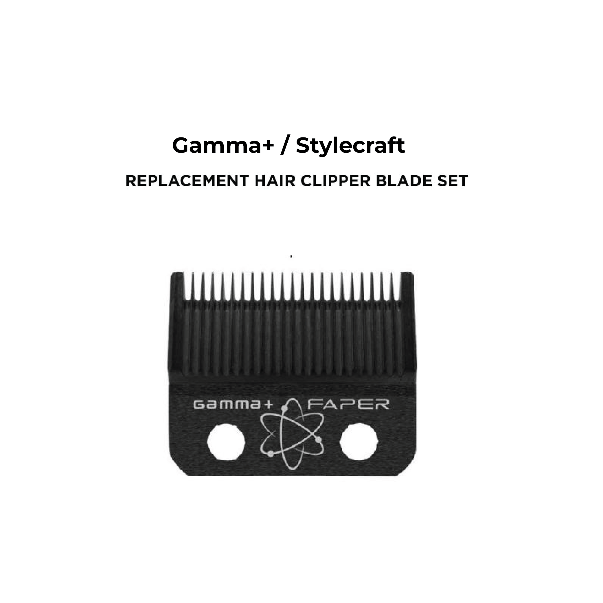 Stylecraft/Gamma+ Replacement Fixed Black Diamond Faper Blade with Moving Black Diamond Carbon Slim Deep Tooth Cutter Set