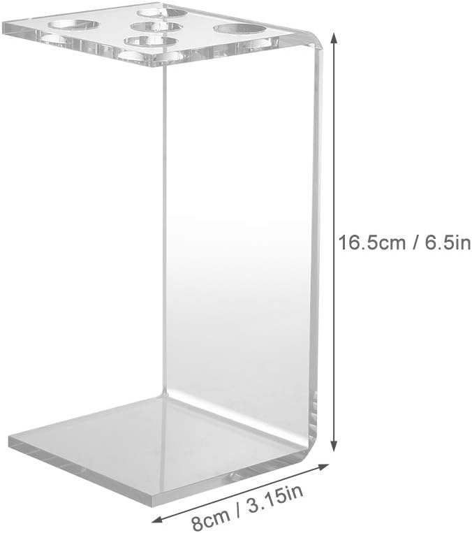 Transparent professional scissors holder organizer stand known dimensions 16.5 cm tall