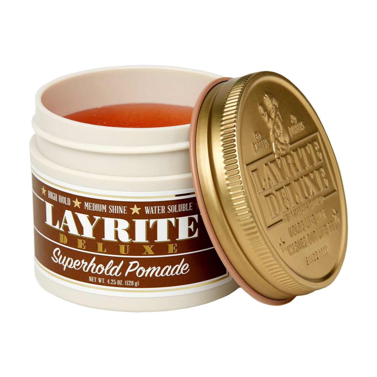 Layrite Deluxe Superhold Pomade – High Hold Water-Based Hair Pomade (4.25oz)