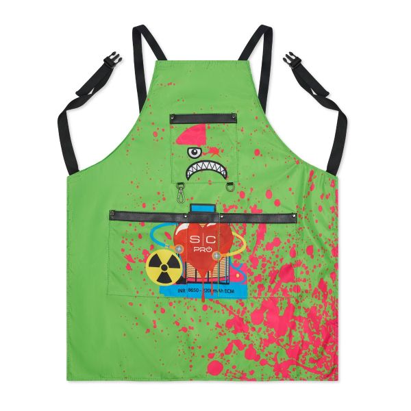 Style craft  Water-Repellent Barber/Salon Apron with Adjustable Straps in Radioactive Green