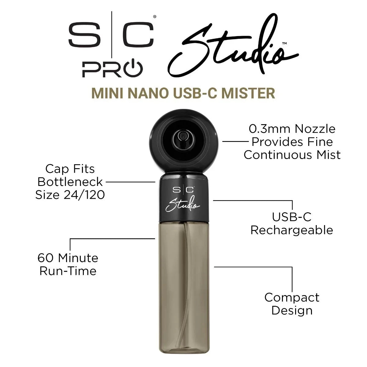 STYLECRAFT PRO Studio - Mini Nano Mister 4 Fl Oz