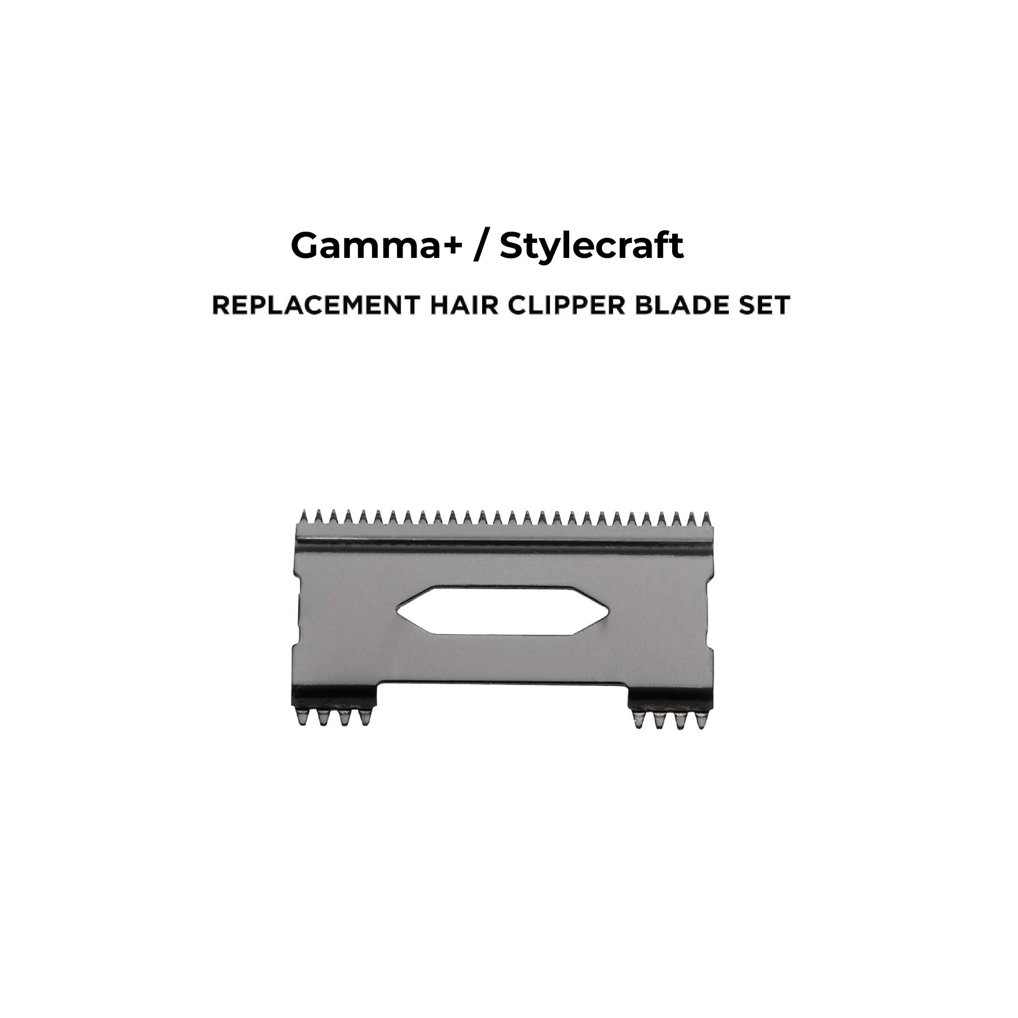 Stylecraft/Gamma+ Replacement Fixed Black Diamond Faper Blade with Moving Black Diamond Carbon Slim Deep Tooth Cutter Set