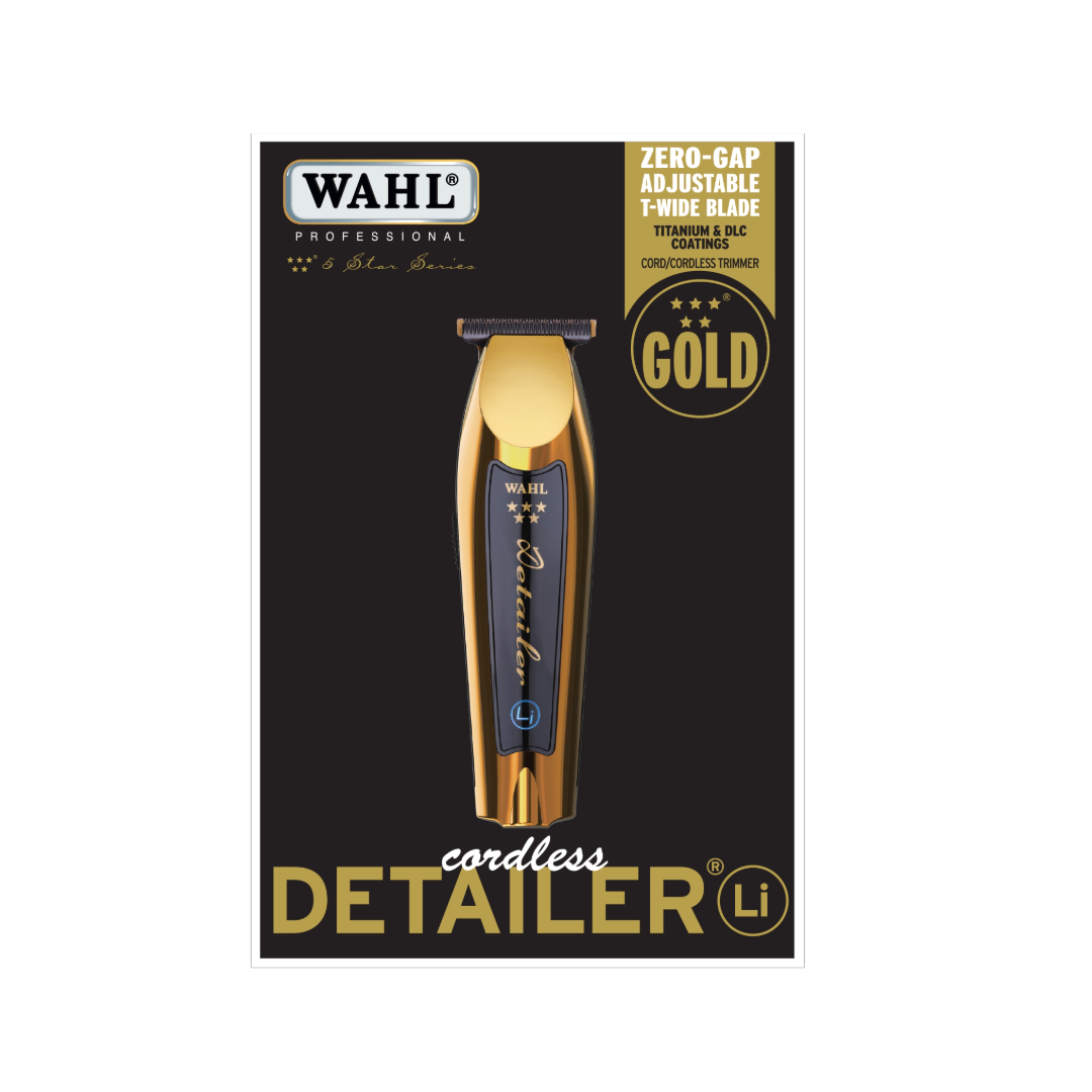 Wahl 5 STAR Cordless Detailer Li T-Blade Trimmer – Gold Edition