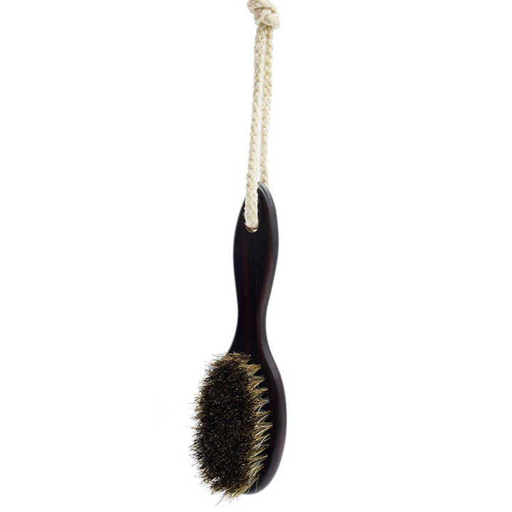 Bilateral Hair Barber Brush - Wood Handle, Nylon Bristles