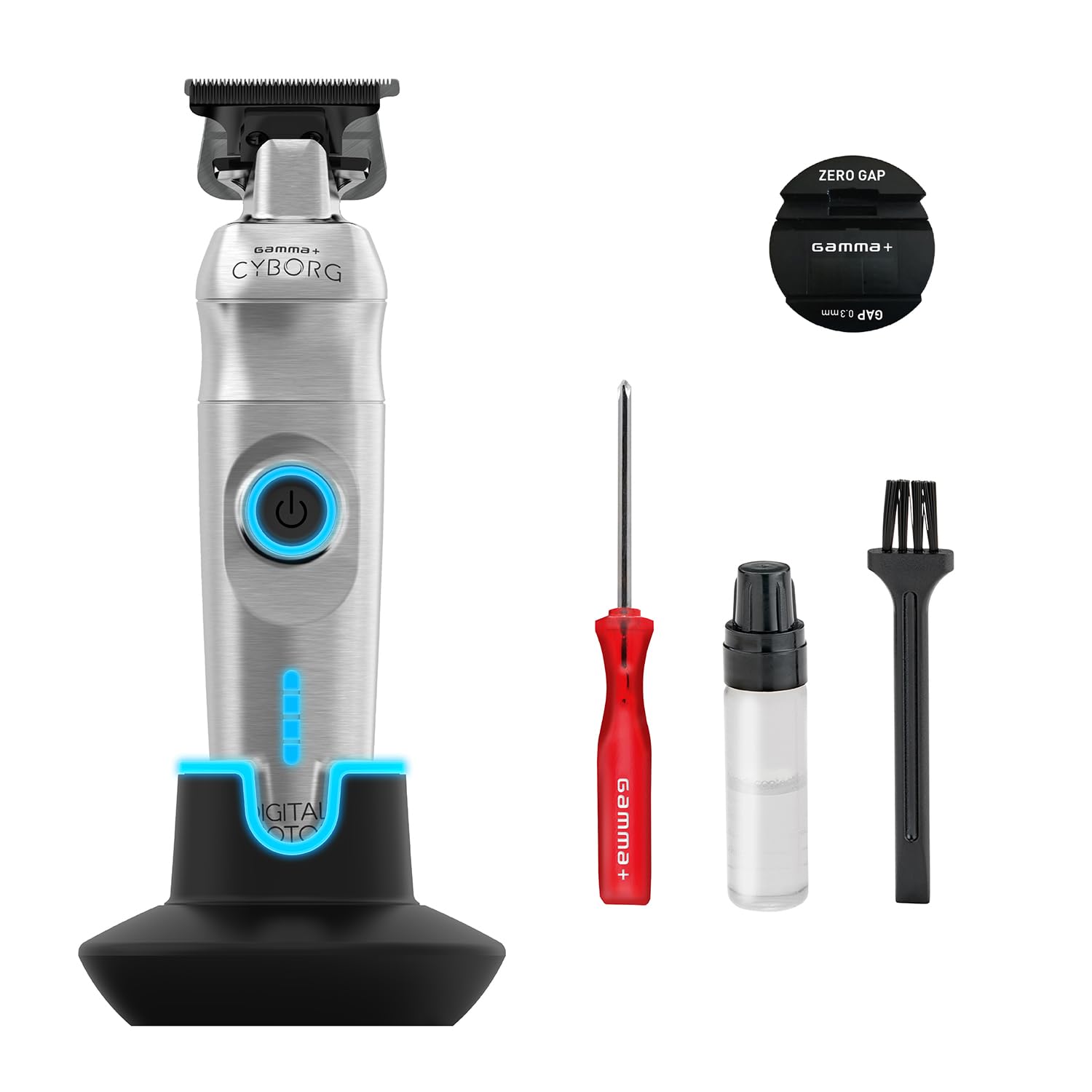 Gamma+ Cyborg Trimmer – Professional Metal Cordless Trimmer