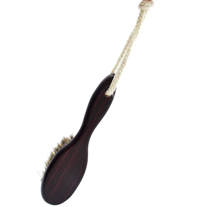 Bilateral Hair Barber Brush - Wood Handle, Nylon Bristles