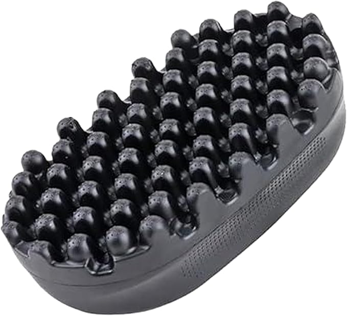 Rubber curl sponge twist brush for defining curls and coils on afro-textured hair