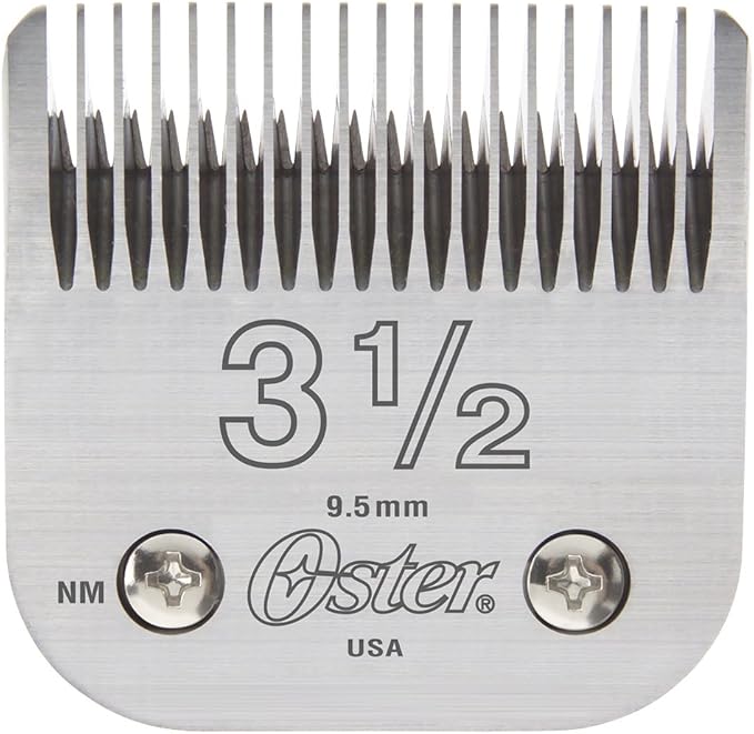 Oster grooming clipper blade with size 3.5 marking on a white background