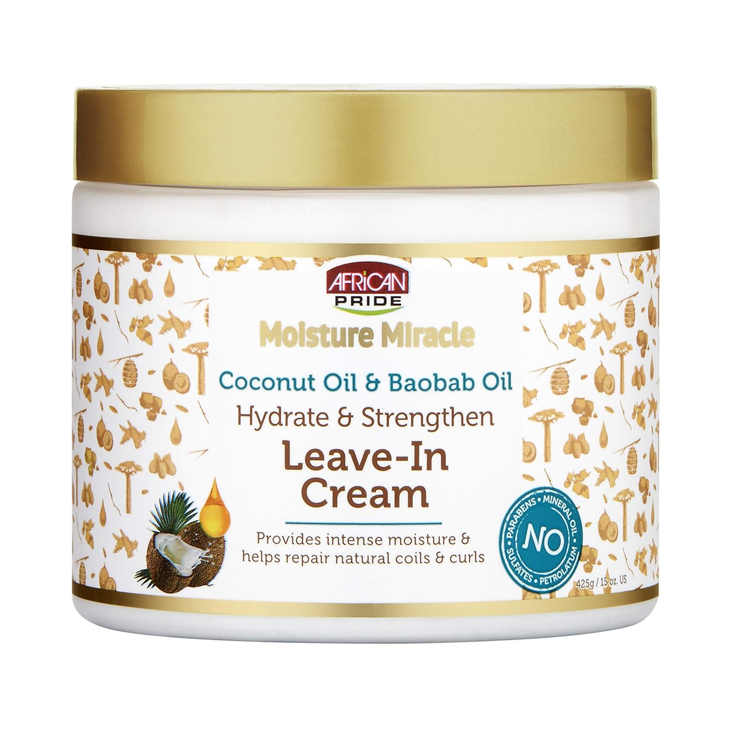 African Pride Moisture Miracle Coconut oil & Baobab oil - Leave-in Cream