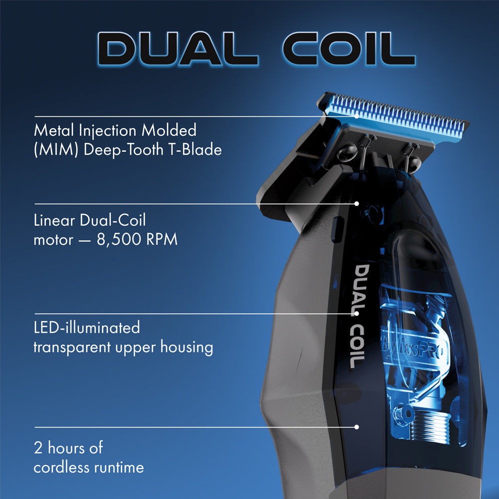BaBylissPRO Combo Dual-Coil Motor Clipper & Trimmer with Charging Stands FX95C & FX95T - Super Power Motors