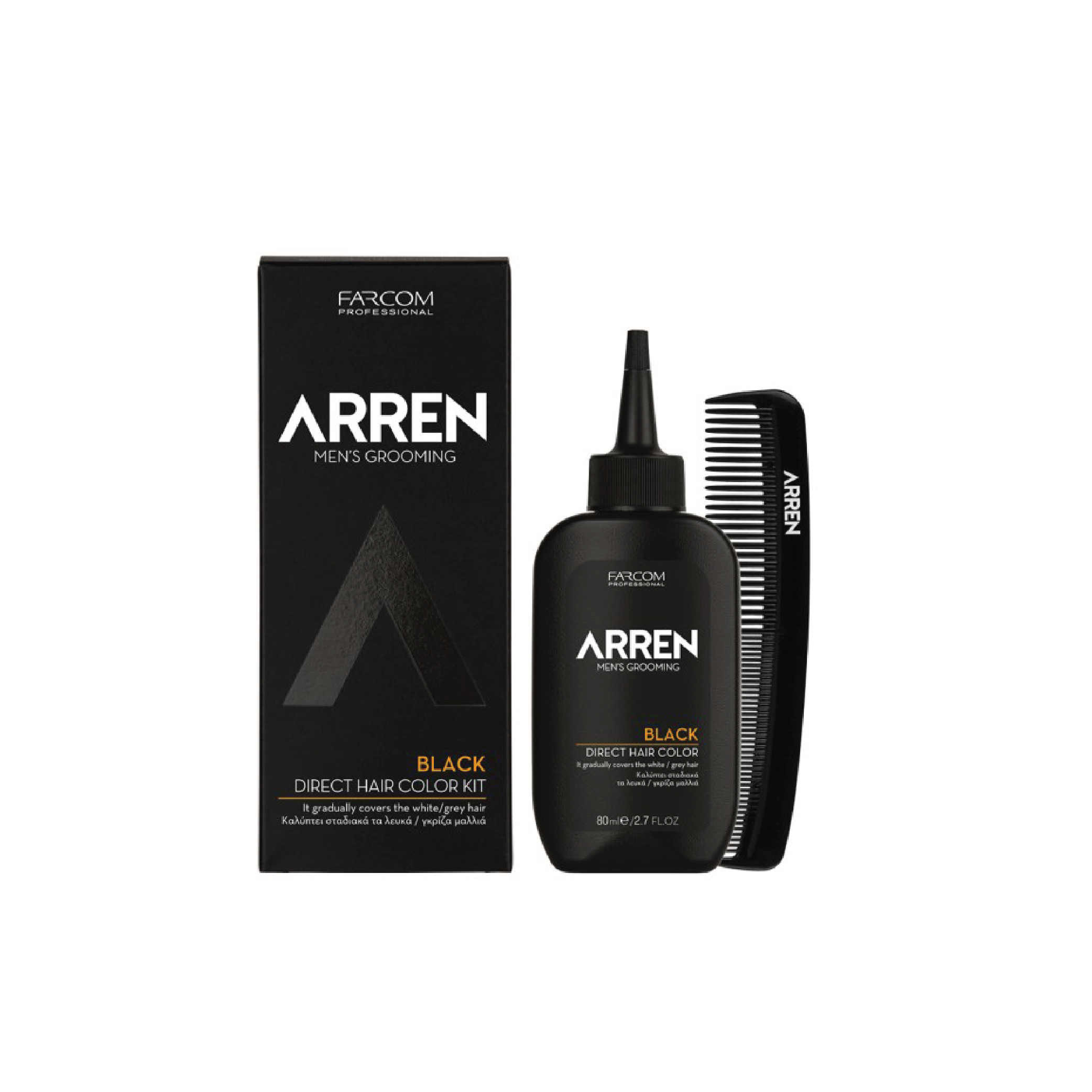 ARREN Hair Direct Color Kit – easy-to-use coloring system that gradually covers white and grey hair, delivering natural-looking, even results