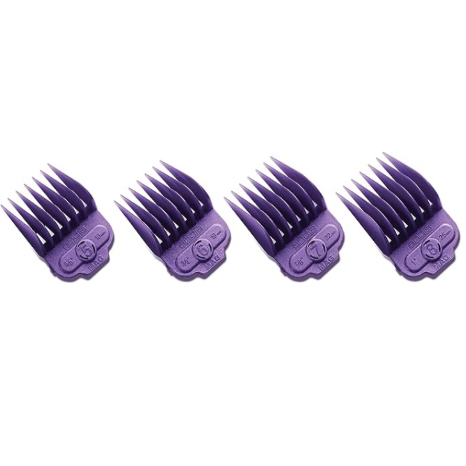 Andis Magnetic Comb Set in Purple – Professional clipper guards for all hair types, unisex grooming tool