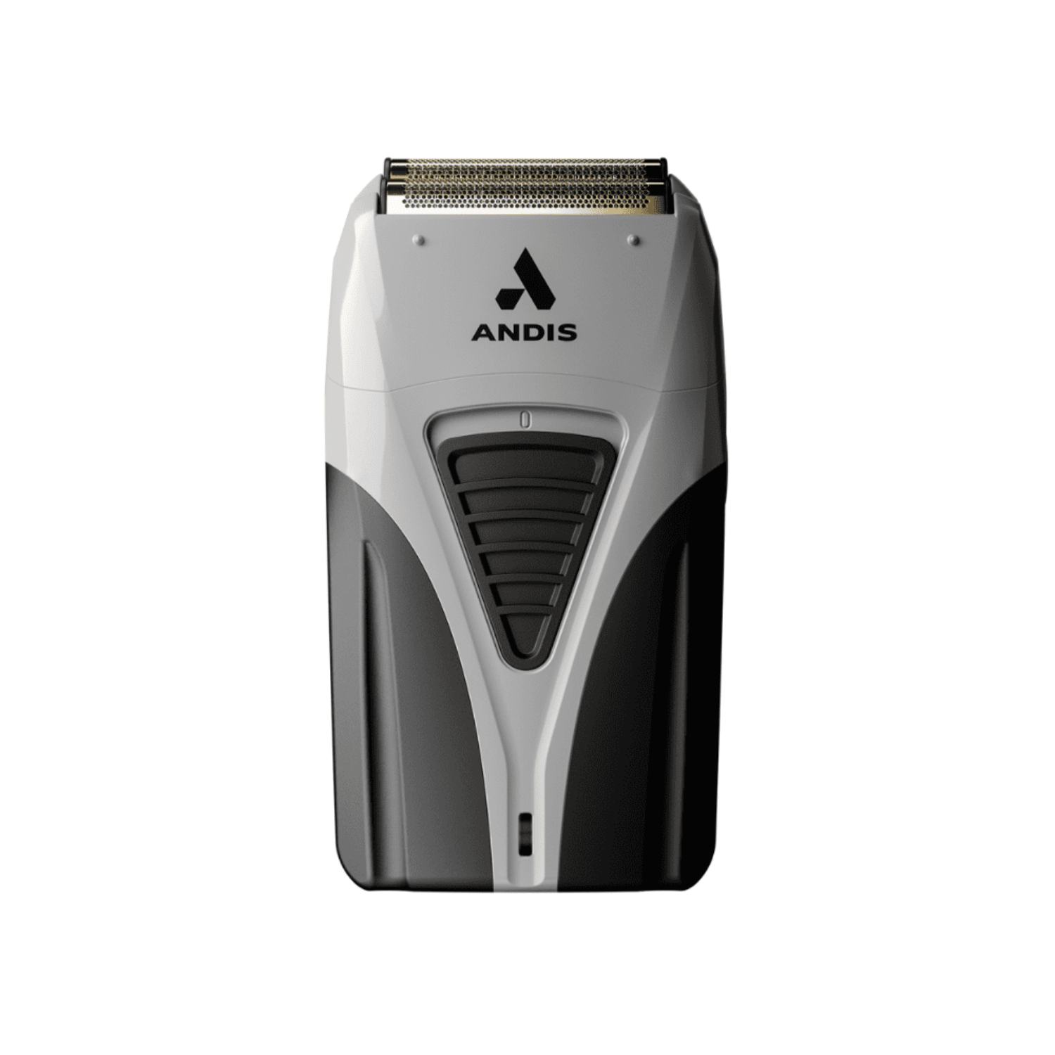 Andis ProFoil® Lithium Plus Titanium Foil Shaver Model 17255 with gold titanium foil and charging stand