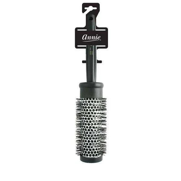 Annie Hairbrush with honeycomb design on a white background, branded.
