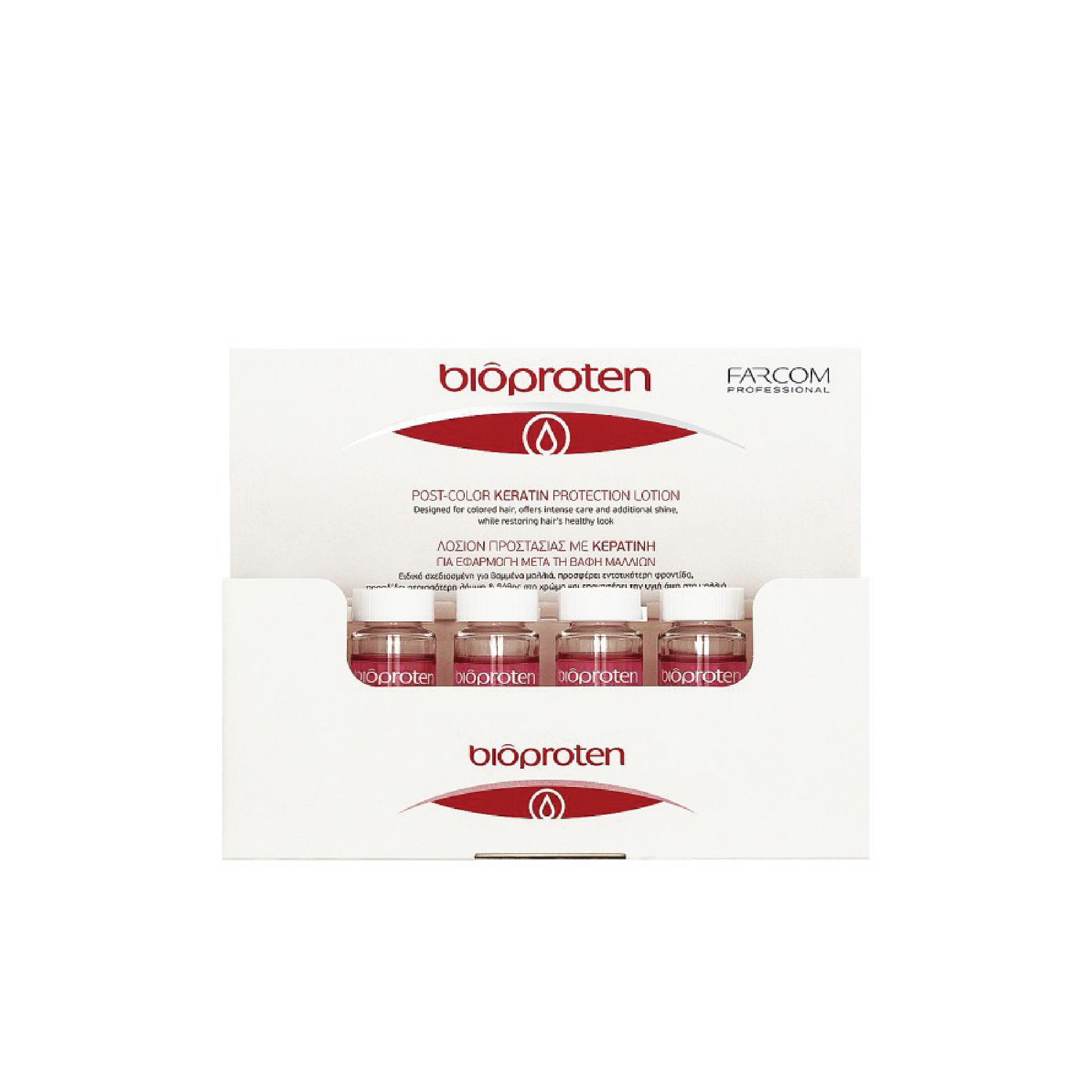 BIOPROTEN Keratin Protection Lotion 12x10ml – restorative treatment that protects and revives hair after coloring, strengthening and enhancing a healthy, shiny look