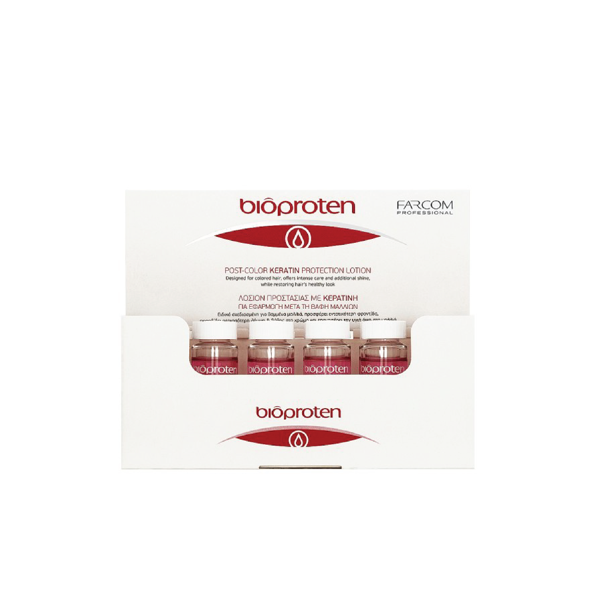 BIOPROTEN Keratin Protection Lotion 12x10ml – restorative treatment that protects and revives hair after coloring, strengthening and enhancing a healthy, shiny look