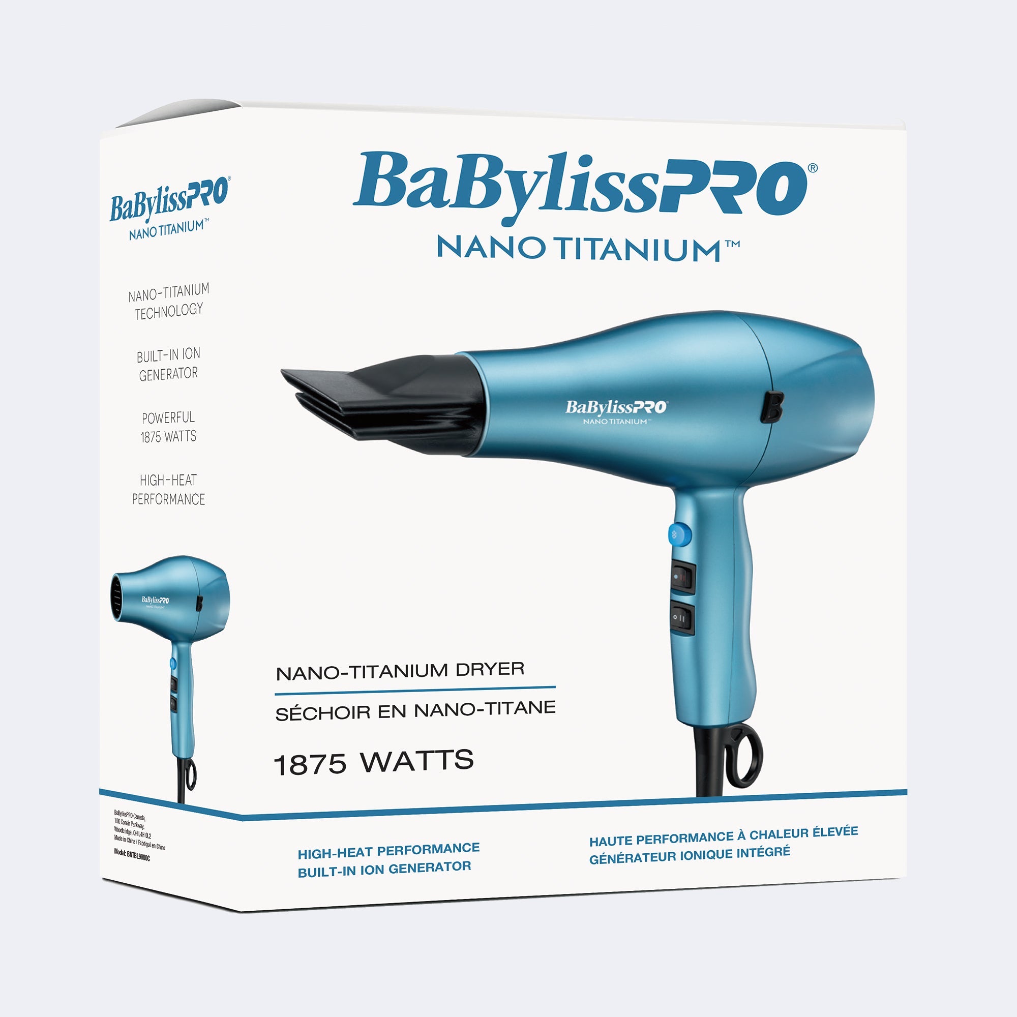 BaBylissPRO Nano Titanium Ionic Hairdryer