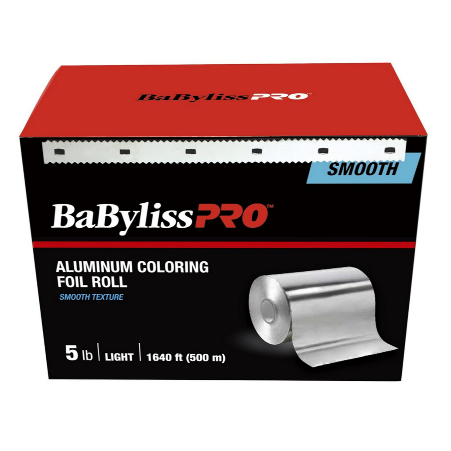 BaBylissPRO Black Aluminum Coloring Foil Roll for Hair Highlights and Hair Dye Application