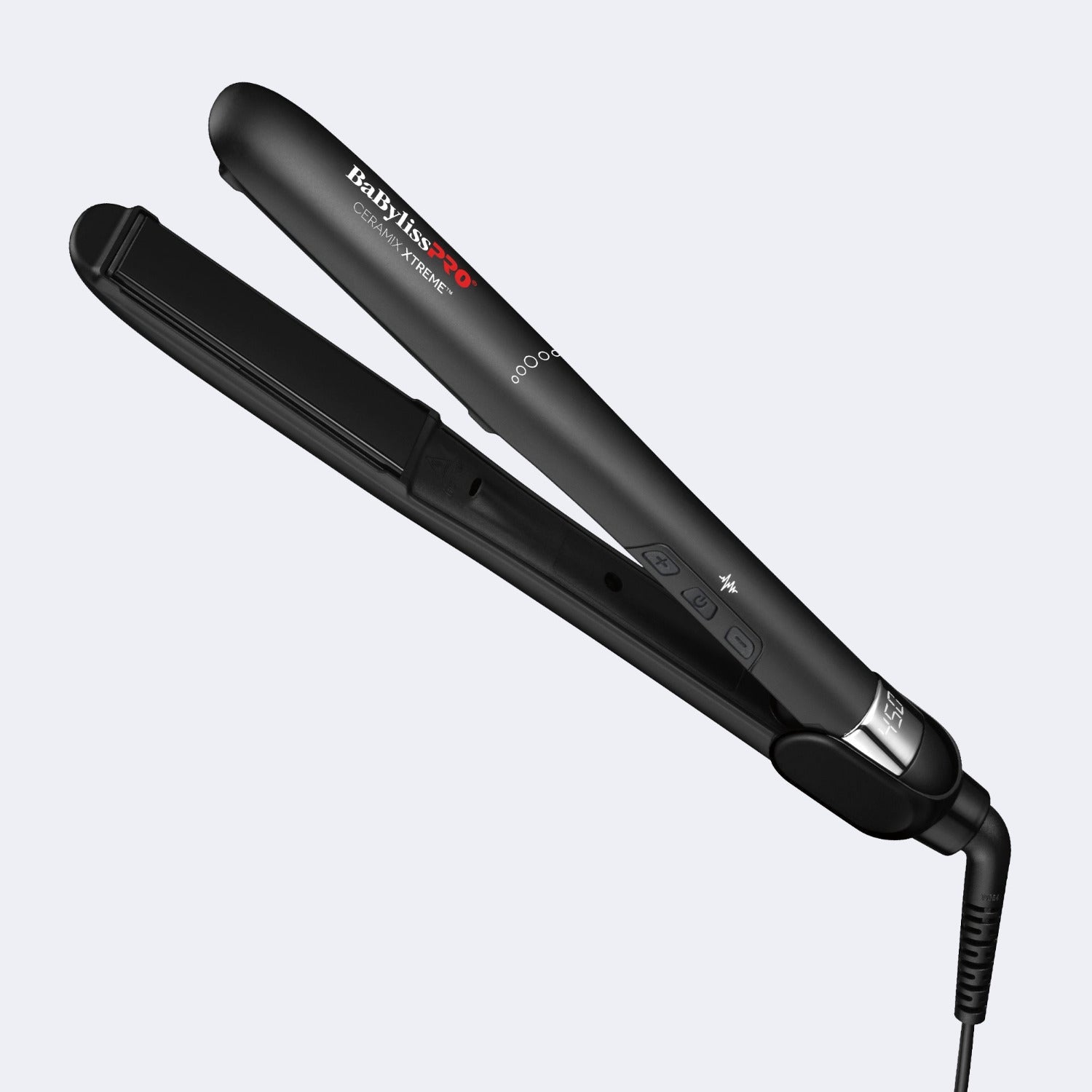  BaBylissPRO® Ceramix Xtreme™ 1" Vibrating Ceramic Flat Iron with sleek ceramic plates and adjustable heat settings for smooth, frizz-free hair.