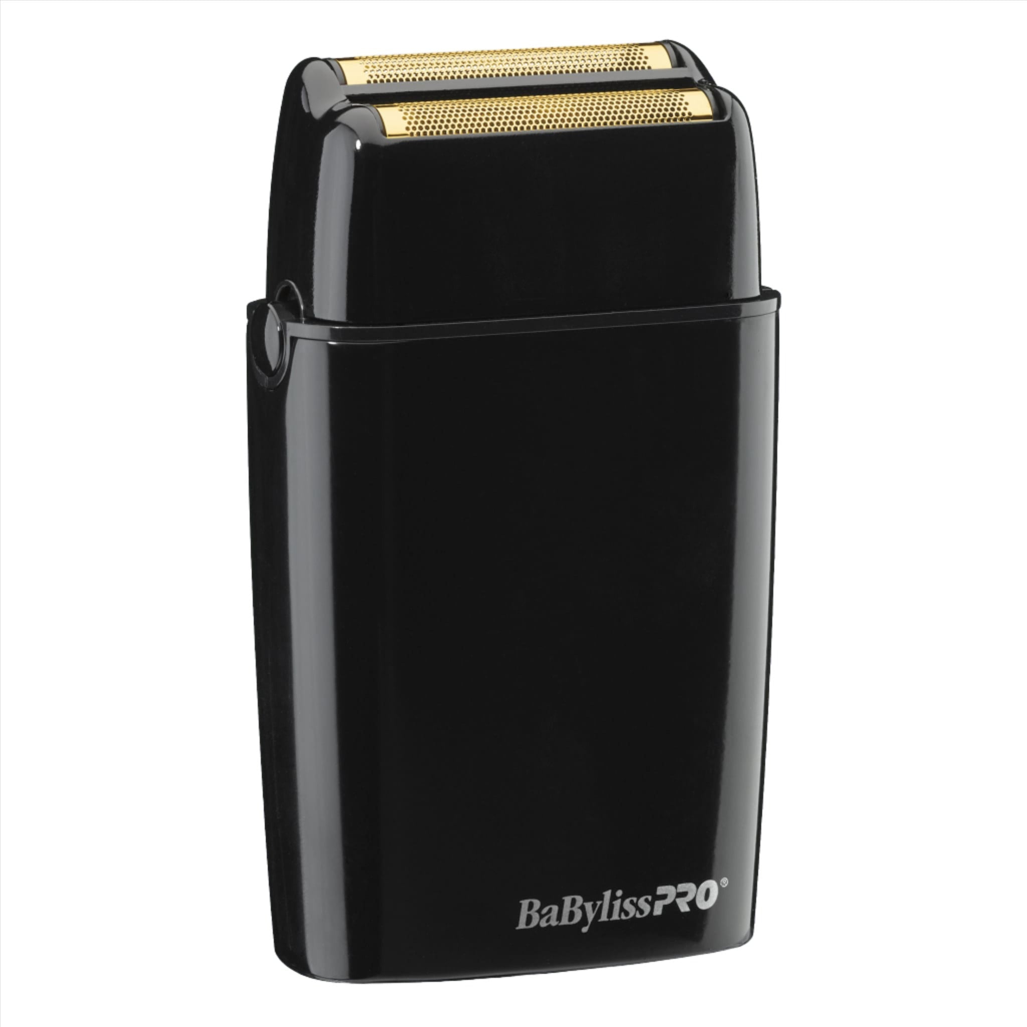 BaBylissPRO FOILFX02 Cordless Black Metal Double Foil Shaver FXFS2B – professional finishing shaver with hypoallergenic gold foils.