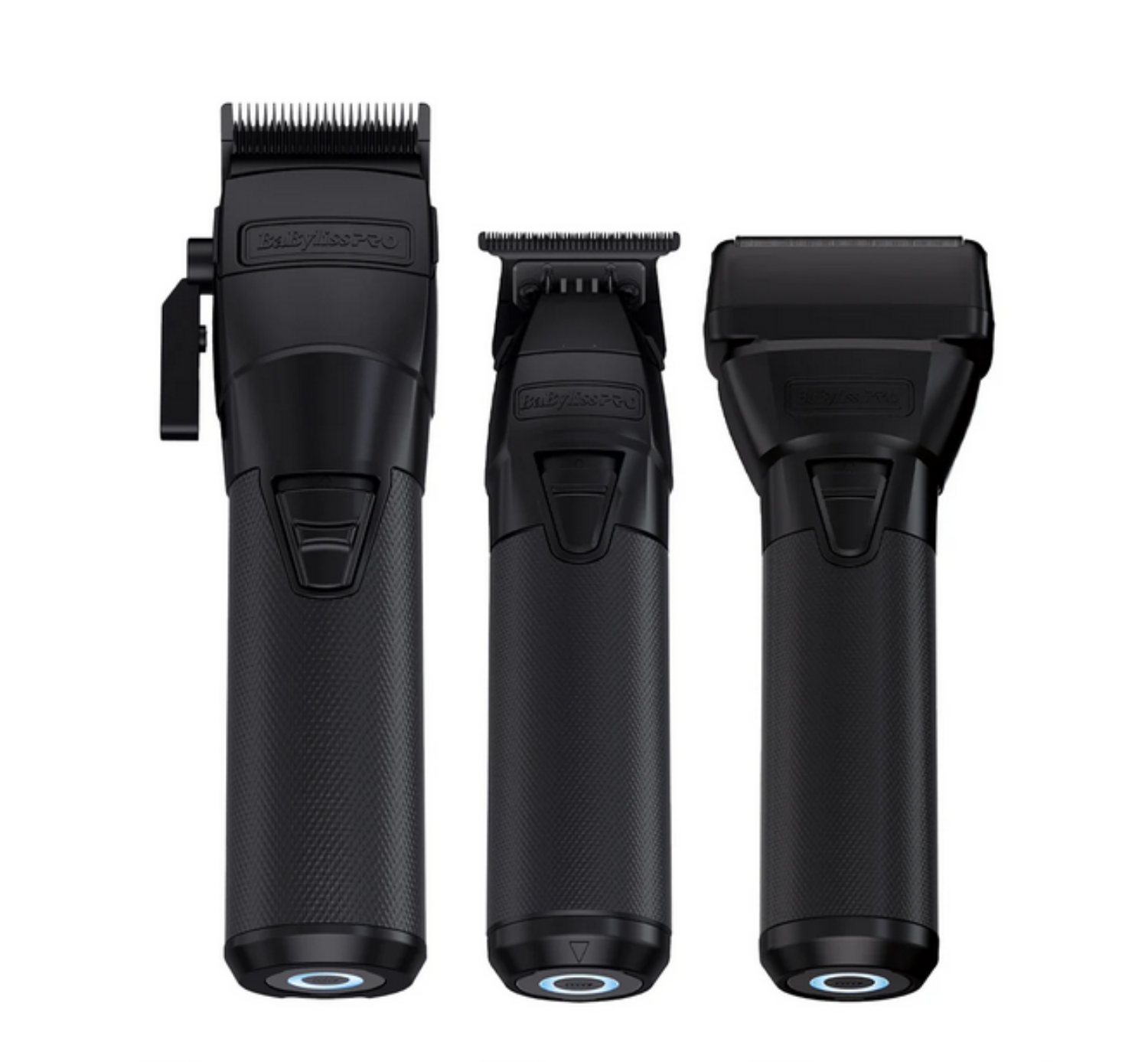 BaBylissPRO FXONE BlackFX Trio – Clipper, Trimmer & Foil Shaver Set (FX899MB, FX799MB, FX79FSMB) in matte black finish