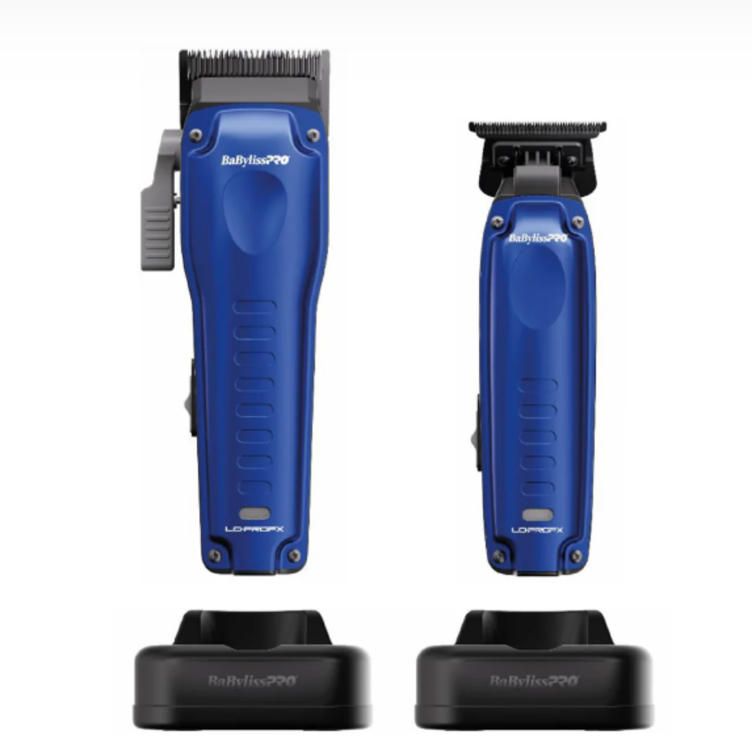 BaBylissPRO Lo-Pro FX Compact Duo – FX82 Clipper and FX72 Trimmer Set with Charging Stands and USB-C Ports