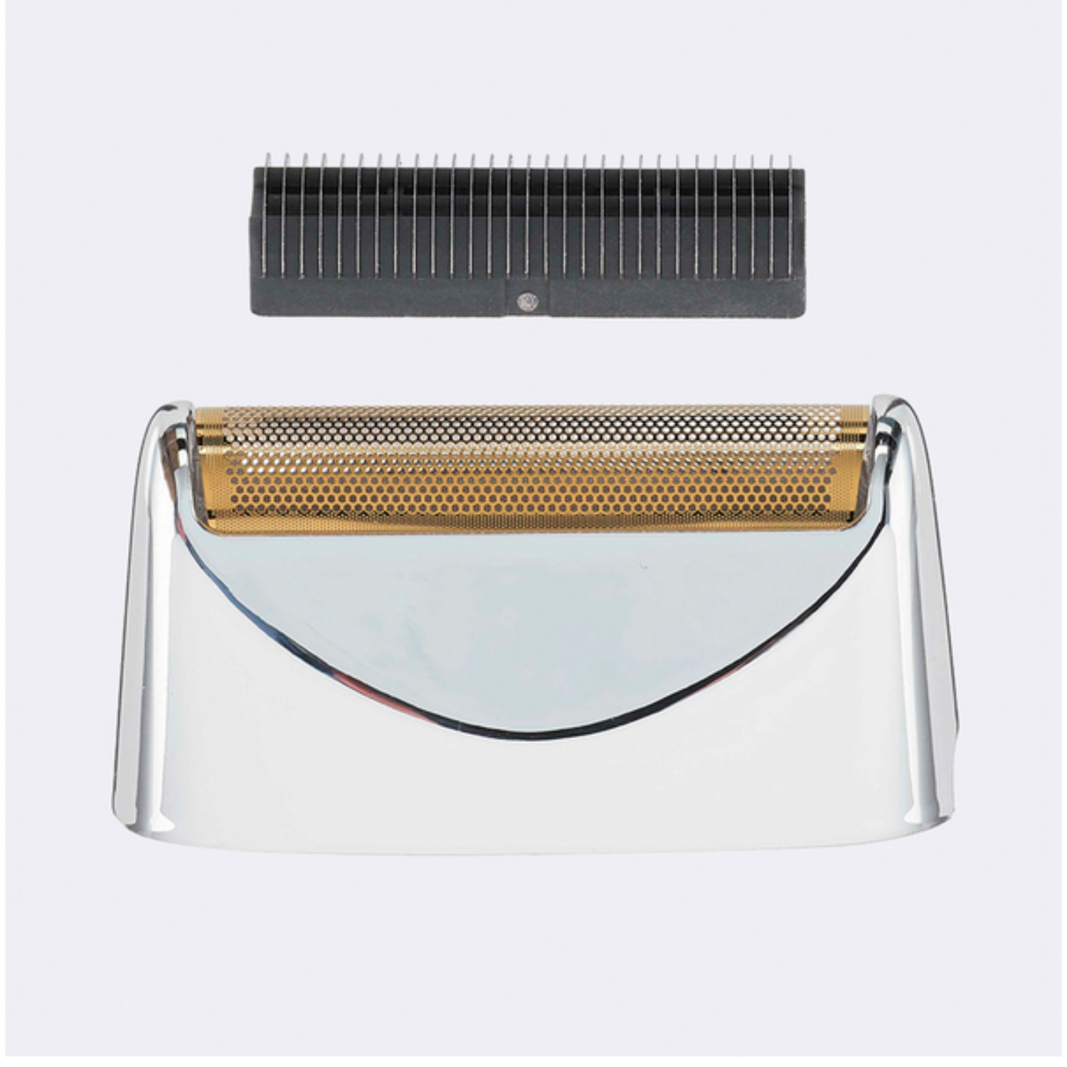  BaBylissPRO Replacement Foil and Cutter for FOILFX™01 shaver in silver, close-up view