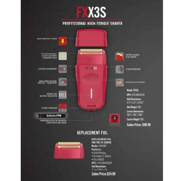 BabylissPro FX3 Ferrari-Designed Professional Double Foil Shaver